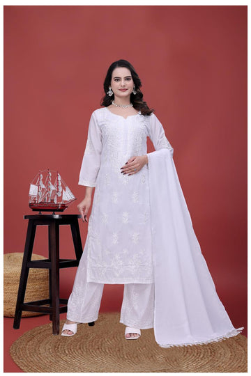 White Kurta Pant Set
