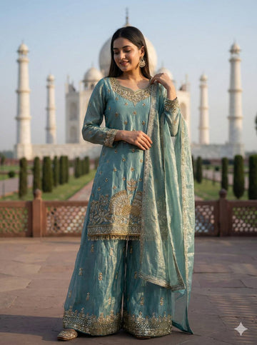 Teal Royal Kurta Set – Luxury You Can Feel – Elegance You Can See