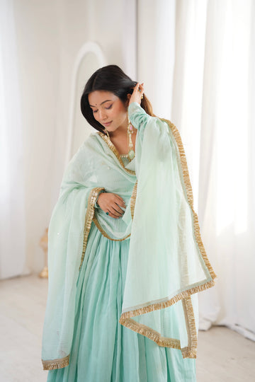 prettiest Designer Anarkali Three Piece Set
