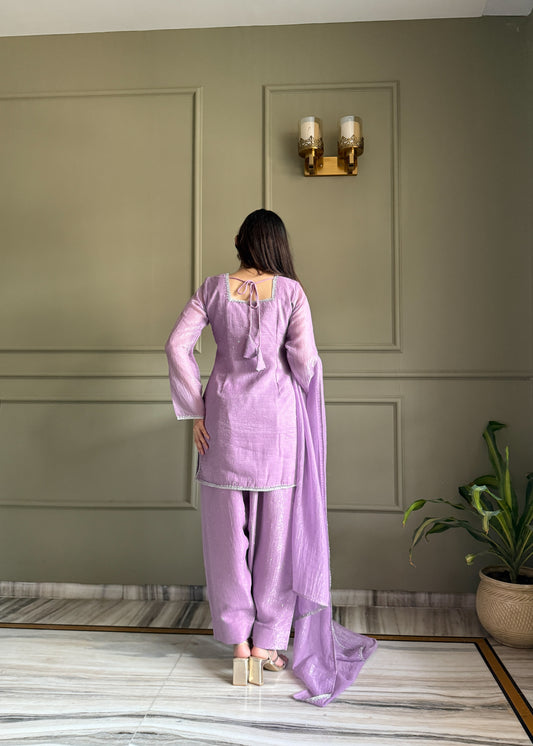 NEW EID 🌙 SPECIAL FARSHI SALWAR SUIT CRUNCHY SILK FABRIC,TOP WITH DUPPTA SET,SALWAR