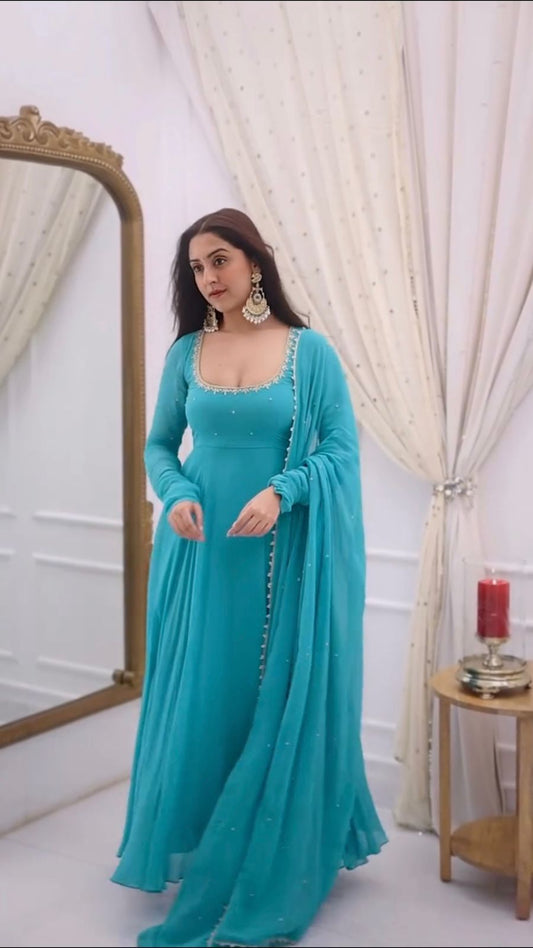 Wedding & Party Special  Premium Embroidered Anarkali Set